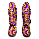 Yellow Hive Moving Optical Illusion Muay Thai Shin Guard