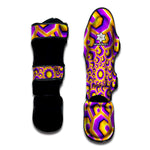 Yellow Hive Moving Optical Illusion Muay Thai Shin Guard