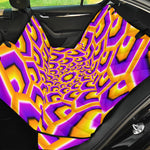 Yellow Hive Moving Optical Illusion Pet Car Back Seat Cover