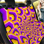 Yellow Hive Moving Optical Illusion Pet Car Back Seat Cover