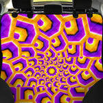 Yellow Hive Moving Optical Illusion Pet Car Back Seat Cover
