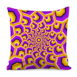 Yellow Hive Moving Optical Illusion Pillow Cover
