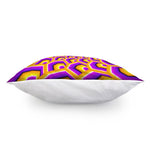 Yellow Hive Moving Optical Illusion Pillow Cover