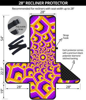 Yellow Hive Moving Optical Illusion Recliner Protector