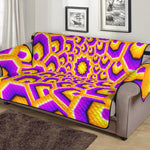 Yellow Hive Moving Optical Illusion Sofa Protector