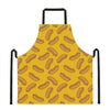 Yellow Hot Dog Pattern Print Apron