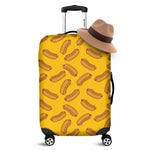 Yellow Hot Dog Pattern Print Luggage Cover