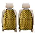 Yellow Kente Pattern Print Car Seat Organizers