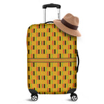 Yellow Kente Pattern Print Luggage Cover