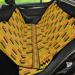 Yellow Kente Pattern Print Pet Car Back Seat Cover
