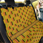 Yellow Kente Pattern Print Pet Car Back Seat Cover