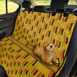Yellow Kente Pattern Print Pet Car Back Seat Cover