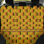 Yellow Kente Pattern Print Pet Car Back Seat Cover