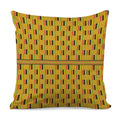 Yellow Kente Pattern Print Pillow Cover