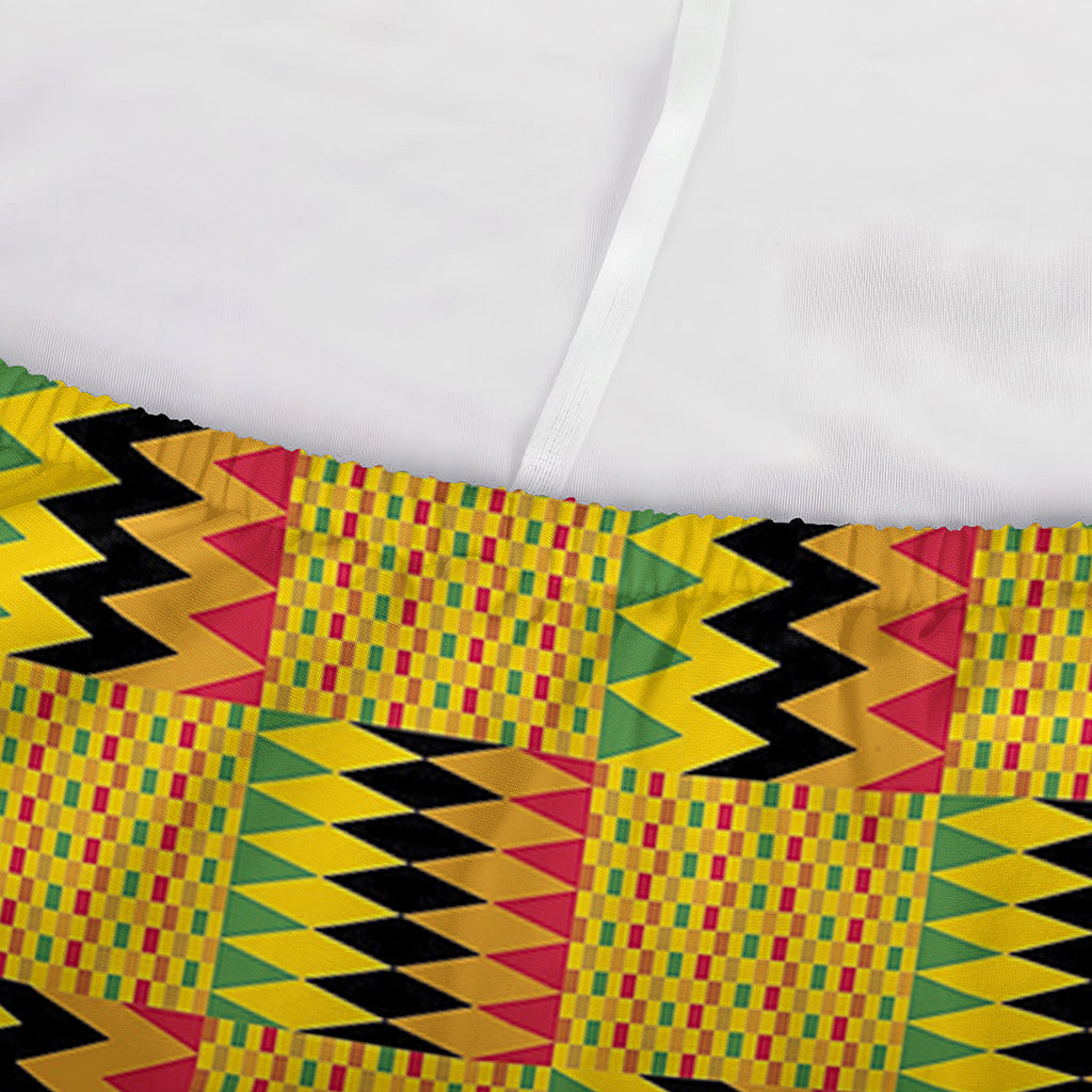 Yellow Kente Pattern Print Sofa Cover