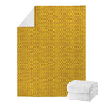 Yellow Knitted Pattern Print Blanket