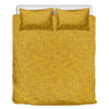 Yellow Knitted Pattern Print Duvet Cover Bedding Set