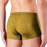 Yellow Knitted Pattern Print Men's Boxer Briefs