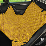 Yellow Knitted Pattern Print Pet Car Back Seat Cover