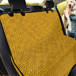 Yellow Knitted Pattern Print Pet Car Back Seat Cover