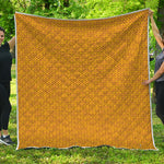Yellow Knitted Pattern Print Quilt