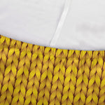 Yellow Knitted Pattern Print Sofa Cover