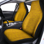 Yellow Knitted Pattern Print Universal Fit Car Seat Covers