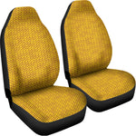 Yellow Knitted Pattern Print Universal Fit Car Seat Covers