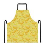 Yellow Lemon Pattern Print Apron