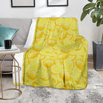 Yellow Lemon Pattern Print Blanket