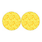 Yellow Lemon Pattern Print Car Coasters