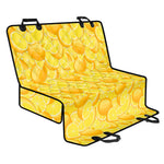 Yellow Lemon Pattern Print Pet Car Back Seat Cover