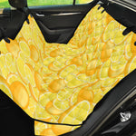 Yellow Lemon Pattern Print Pet Car Back Seat Cover