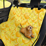 Yellow Lemon Pattern Print Pet Car Back Seat Cover