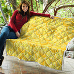 Yellow Lemon Pattern Print Quilt