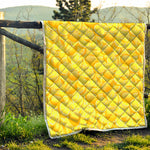 Yellow Lemon Pattern Print Quilt