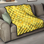 Yellow Lemon Pattern Print Quilt