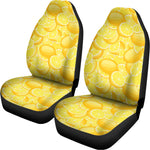 Yellow Lemon Pattern Print Universal Fit Car Seat Covers