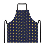 Yellow Lightning Bolts Pattern Print Apron