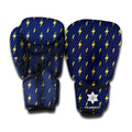Yellow Lightning Bolts Pattern Print Boxing Gloves