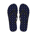 Yellow Lightning Bolts Pattern Print Flip Flops