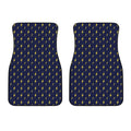Yellow Lightning Bolts Pattern Print Front Car Floor Mats