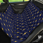 Yellow Lightning Bolts Pattern Print Pet Car Back Seat Cover