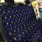Yellow Lightning Bolts Pattern Print Pet Car Back Seat Cover