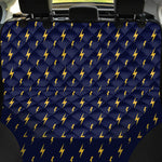 Yellow Lightning Bolts Pattern Print Pet Car Back Seat Cover