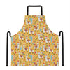 Yellow Llama Pattern Print Apron