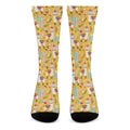 Yellow Llama Pattern Print Crew Socks
