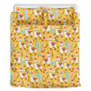 Yellow Llama Pattern Print Duvet Cover Bedding Set