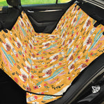 Yellow Llama Pattern Print Pet Car Back Seat Cover