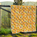 Yellow Llama Pattern Print Quilt